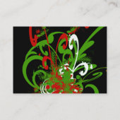Swirly Distressed Paint Splats - C... - Gepersonal Visitekaartje (Achterkant)