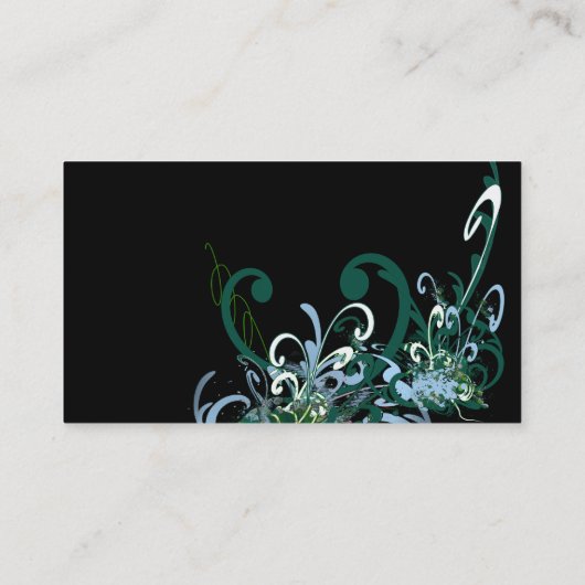 Swirly Distressed Paint Splats - Gepersonaliseerd Visitekaartje (Achterkant)