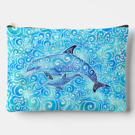 Swirly Dolphin Family Etui