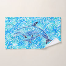 Swirly Dolphin Family