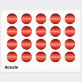 Swirly en script bruiloft faux rode Folie Ronde Sticker (Vel)