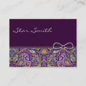 Swirly Floral Paisly Visitekaartje (Achterkant)