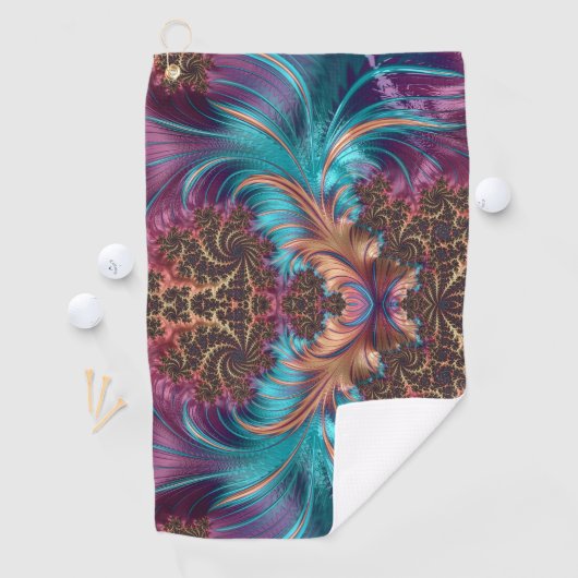 Swirly Fractal Pattern Golfhanddoek (Insitu)