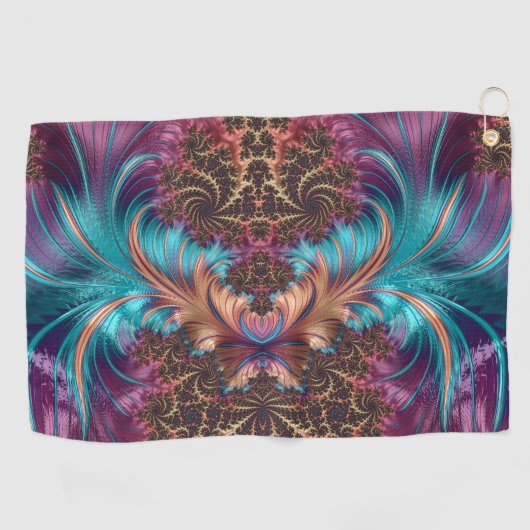 Swirly Fractal Pattern Golfhanddoek (Horizontaal)