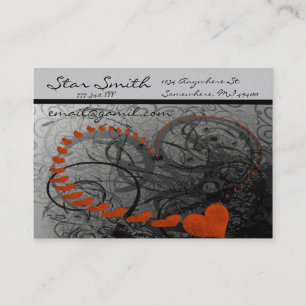 Swirly Heart Visitekaartje -