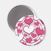 Swirly Hearts Magnet Magneet (Voorkant / Achterkant)