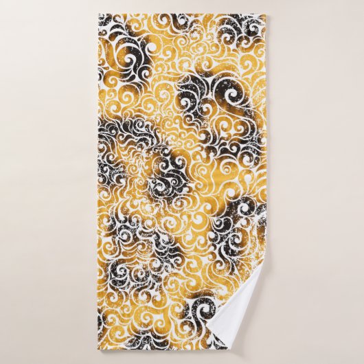 Swirly Leopard Pattern Badhanddoek (Badhanddoek)