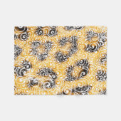 Swirly Leopard Pattern Fleece Deken (Voorkant (Horizontaal))