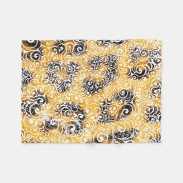 Swirly Leopard Pattern Fleece Deken