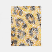 Swirly Leopard Pattern Fleece Deken (Voorkant)