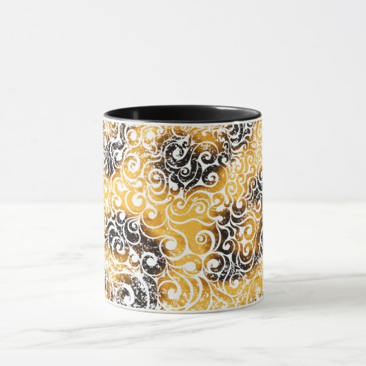 Swirly Leopard Pattern Mok (Midden)