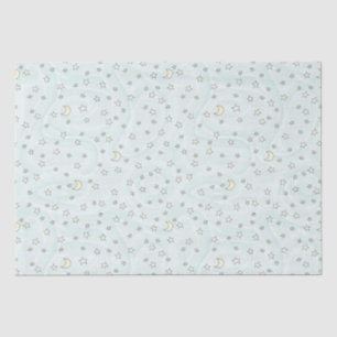 Swirly Mint Stars & Moons Tissuepapier