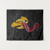 swirly mutant-banaan wandkleed (Voorkant (horizontaal))