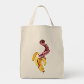 swirly mutant banana tote bag (Achterkant)