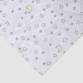 Swirly Pastel Paarse sterren en manen Tissuepapier (Detail)
