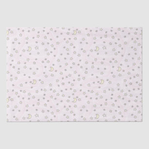 Swirly Pink Stars & Moons Tissuepapier