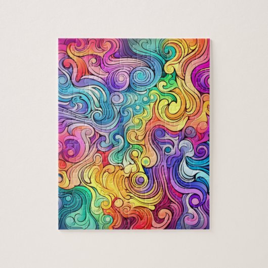 Swirly Rainbow Pride puzzel (Verticaal)