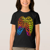 Swirly Ribcage (kleur) Tri-Blend Shirt (Voorkant)