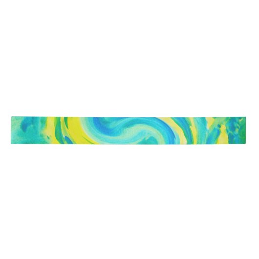 Swirly Turquoise en Yellow Lint (Voorkant)