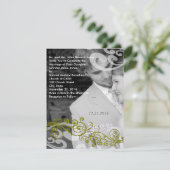 Swirly uw foto bruiloft uitnodiging (Staand voorkant)