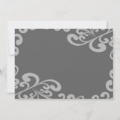 Swirly uw foto bruiloft uitnodiging (Achterkant)