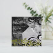 Swirly uw foto bruiloft uitnodiging (Staand voorkant)