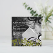 Swirly uw foto bruiloft uitnodiging (Staand voorkant)