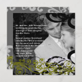 Swirly uw foto bruiloft uitnodiging (Voorkant / Achterkant)