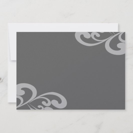 Swirly uw foto bruiloft uitnodiging (Achterkant)