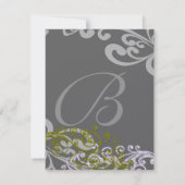 Swirly uw foto bruiloft uitnodiging (Achterkant)