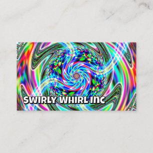 Swirly Whirl Inc ( u kunt de woorden wijzigen ) Visitekaartje