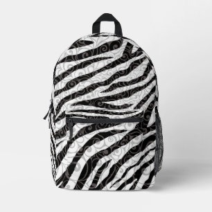 Swirly Zebra-ontwerp Bedrukte Rugzak