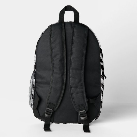 Swirly Zebra-ontwerp Bedrukte Rugzak (Achterkant)