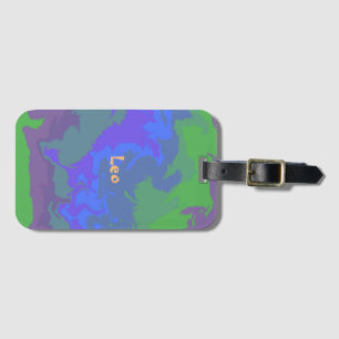 Swirly Zeer Leuk Koel Arty Vibe Kleurrijk Bagagelabel