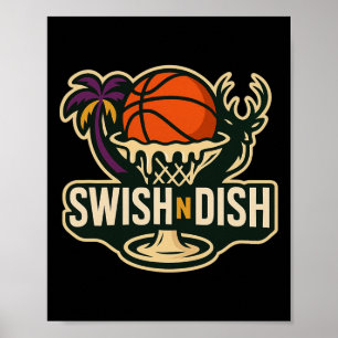 Swish N Dish Show Skelet Hoops Ijs Poster