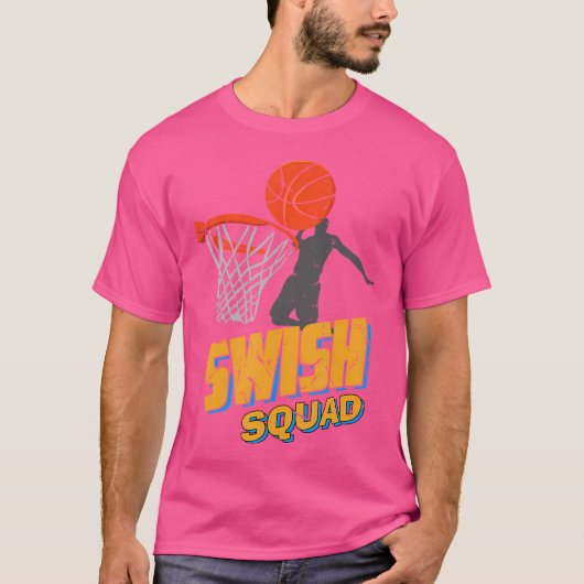 Swish Squad Kinder Basketball Player T-shirt (Voorkant)