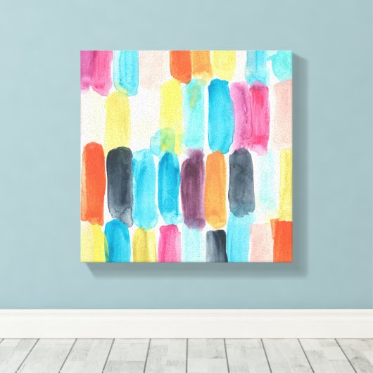 Swish Swatch I Canvas Afdruk (Insitu (Houten vloer))