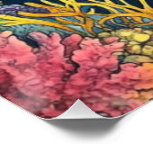 Swishy-Kinder Waterverf Vibrant Fish Perfect Poster (Hoek)