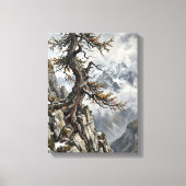 Swiss Alps Eiger Larch Tree Art Canvas Afdruk (Voorkant)