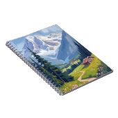 Swiss Alps Mountain Hillside Switzerland Art Notitieboek (Rechterzijde)