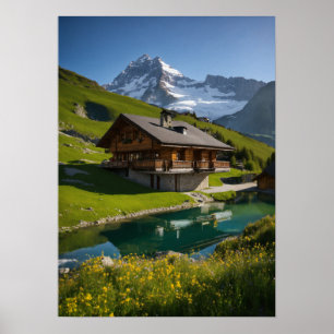 Swiss Chalet Vibes – brandstof voor uw reis Poster