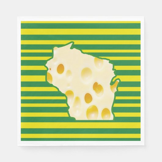 Swiss Cheese Head Wisconsin Party Servetten (Voorkant)