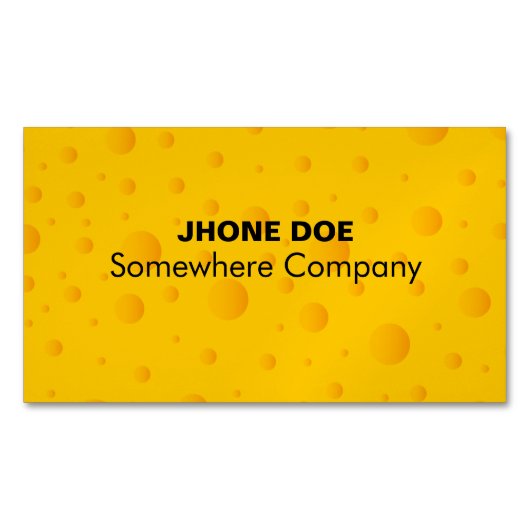 Swiss Cheezy Texture Pattern Visitekaartje Magnetisch Visitekaartje (Voorkant)