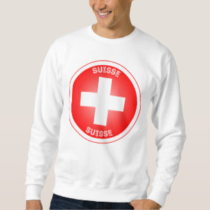 Swiss Cross Suisse Circle Shape Trui