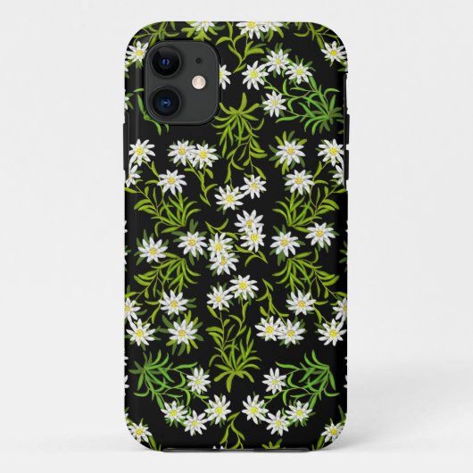 Swiss Edelweiss Alpine Flowers iPhone Case (Achterkant)