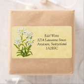 Swiss Edelweiss Flowers Étiquette personnalisable (En situation)