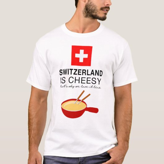 Swiss Fondue Funny T-shirt (Voorkant)