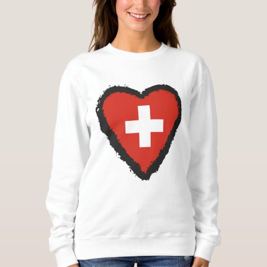Swiss Heart - Ik hou van Zwitserland Trui (Voorkant)