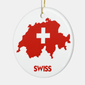 SWISS MAP KERAMISCH ORNAMENT (Links)