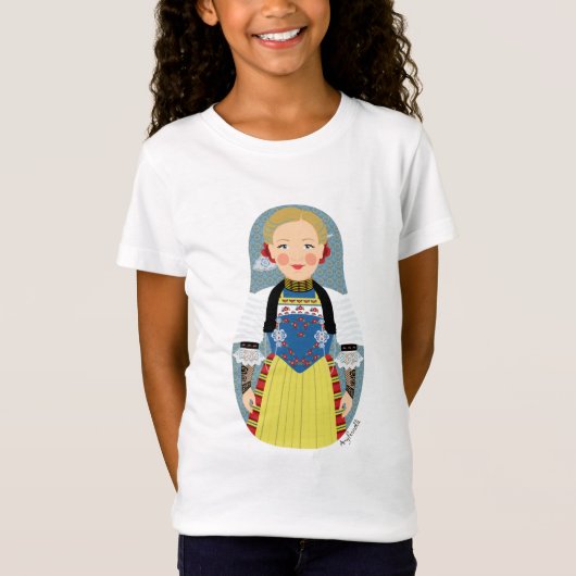 Swiss Matryoshka Girls' T-Shirt (Voorkant)